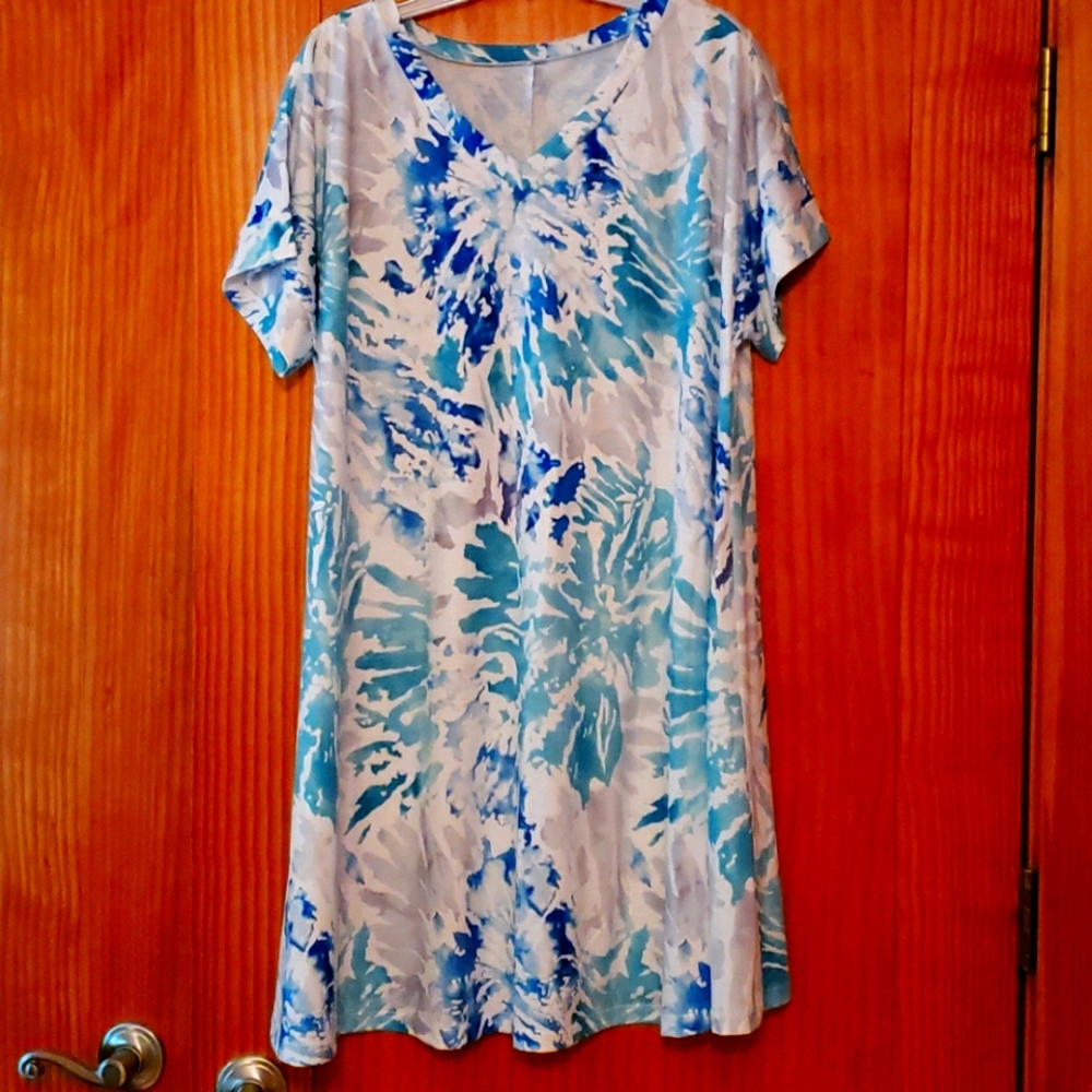 New w/oTags Blue and Gray Tie-dyed Tunic/Dress